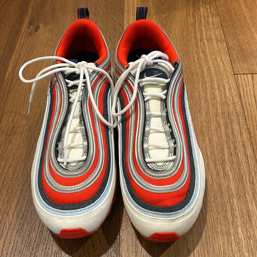 Nike Air Max 97 USA Denim Mens Size 12 US White Red DJ5171-600